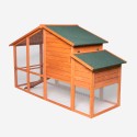 Gallinero corral de madera prefabricado para jardín 198x75x116 cm Ciky Descueto