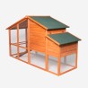 Gallinero corral de madera prefabricado para jardín 198x75x116 cm Ciky Descueto