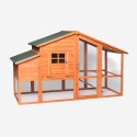 Gallinero corral de madera prefabricado para jardín 198x75x116 cm Ciky Venta