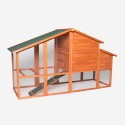 Gallinero corral de madera prefabricado para jardín 198x75x116 cm Ciky Catálogo