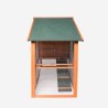 Gallinero corral de madera prefabricado para jardín 198x75x116 cm Ciky Stock