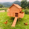 Gallinero corral elevado de madera para jardín 370x174x172 cm Hegg Venta
