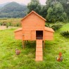 Gallinero corral elevado de madera para jardín 370x174x172 cm Hegg Rebajas