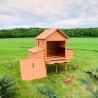 Gallinero corral elevado de madera para jardín 370x174x172 cm Hegg Catálogo
