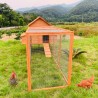 Gallinero corral elevado de madera para jardín 370x174x172 cm Hegg Stock