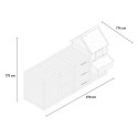 Gallinero corral elevado de madera para jardín 370x174x172 cm Hegg Modelo