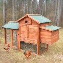 Gallinero de madera exterior de jardín para gallinas ponedoras 152x62x92 cm Marf Venta