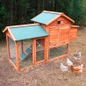 Gallinero de madera exterior de jardín para gallinas ponedoras 152x62x92 cm Marf Oferta