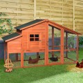 Gallinero corral de madera prefabricado para jardín 198x75x116 cm Ciky Promoción