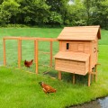 Gallinero corral elevado de madera para jardín 370x174x172 cm Hegg Promoción