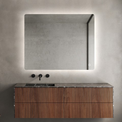 Espejo de baño rectangular 60x80cm retroiluminado luces led Strokkur M Promoción