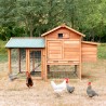 Gallinero de madera exterior de jardín para gallinas ponedoras 152x62x92 cm Marf Promoción