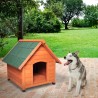 Caseta de exterior para perros de tamaño mediano grande de madera 96x112x102 cm Laika Venta