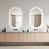 Espejo baño moderno retroiluminado ovalado 50x80cm luces led Konughs M Oferta