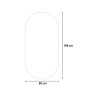 Espejo de baño led ovalado 50x100cm diseño retroiluminado Konughs L Descueto