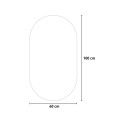 Espejo ovalado baño retroiluminado led 60x100cm moderno Konughs XL Descueto