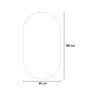 Espejo ovalado baño retroiluminado led 60x100cm moderno Konughs XL Descueto