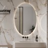 Espejo para baño ovalado 60x80cm con luces led retroiluminado Sodin L Promoción