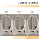 Espejo para baño ovalado 60x80cm con luces led retroiluminado Sodin L Rebajas