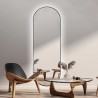 Espejo ovalado de pared para el salón 65x170 cm retroiluminado con marco Reyk Descueto