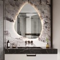Espejo de baño retroiluminado 60x80cm diseño led en forma de gota Vmidur L Promoción