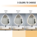 Espejo de baño retroiluminado 60x80cm diseño led en forma de gota Vmidur L Descueto