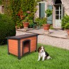 Caseta de exterior de madera para perros de tamaño mediano 85x60x60 cm Kody Venta