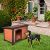 Caseta de exterior de madera para perros de tamaño grande 116x84x84 cm Nicky Venta