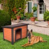 Caseta de exterior de madera 127x95x95 cm para perros de tamaño muy grande Nebbia Venta