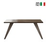 Mesa de comedor de cocina diseño moderno 180x90cm patas de hierro Eagan Descueto