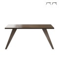 Mesa de comedor de cocina diseño moderno 180x90cm patas de hierro Eagan Promoción
