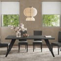 Mesa de comedor moderna de madera 210x90cm con patas de hierro Anuk Oferta