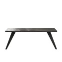 Mesa de comedor moderna de madera 210x90cm con patas de hierro Anuk Stock