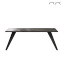 Mesa de comedor moderna de madera 210x90cm con patas de hierro Anuk Promoción