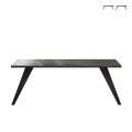 Mesa de comedor moderna de madera 210x90cm con patas de hierro Anuk Promoción