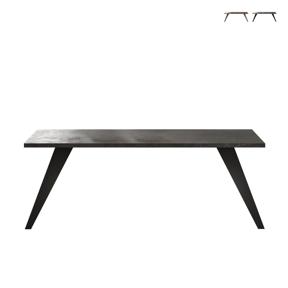 Mesa de comedor moderna de madera 210x90cm con patas de hierro Anuk