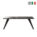 Mesa de comedor moderna de madera 210x90cm con patas de hierro Anuk Descueto