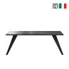 Mesa de comedor moderna de madera 210x90cm con patas de hierro Anuk Descueto