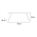 Mesa de salón de diseño moderno 140x80 cm para café sala de estar Calera Oferta