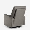Sillón de relax balancín reclinable con rotación 360 reposapiés Anita Medidas