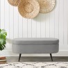 Banco de almacenamiento, reposapiés o banco de recibidor de terciopelo diseño Renoir Rebajas