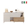 Aparador de cocina y sala de estar 2 puertas 2 cajones madera blanca 181x42x94 cm Kamie Modelo