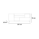 Aparador moderno para cocina y sala blanco de madera 2 puertas cajones Maditha 