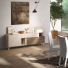 Mueble TV moderno de madera blanca con cajón y 2 puertas 181x42x67cm Edwin Elección