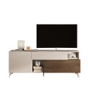 Mueble TV moderno de madera blanca con cajón y 2 puertas 181x42x67cm Edwin 
