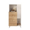 Mueble contenedor aparador cocina blanco madera 2 estantes Jowna Coste