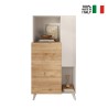 Mueble contenedor aparador cocina blanco madera 2 estantes Jowna Modelo
