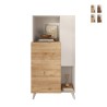 Mueble contenedor aparador cocina blanco madera 2 estantes Jowna Promoción