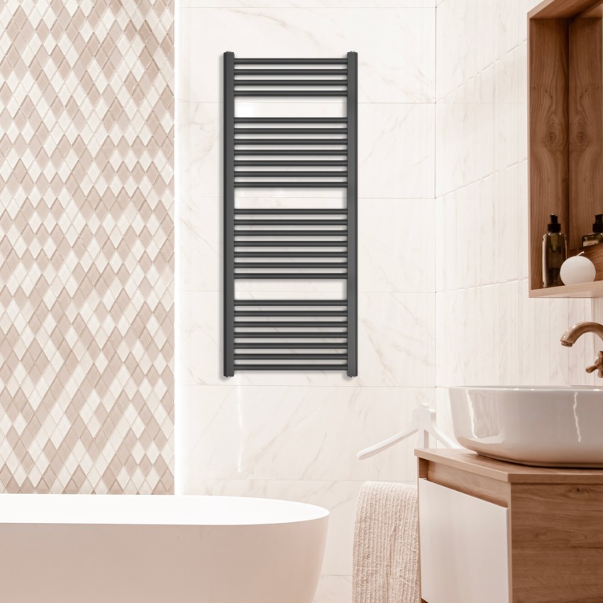 Toallero eléctrico de diseño 1200 W calentador de toallas, de pared para cuarto de baño Tawoo L Promoción