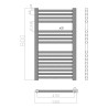 Toallero eléctrico 400 W calentador de toallas termostato wifi 80cm Tawoo Coste